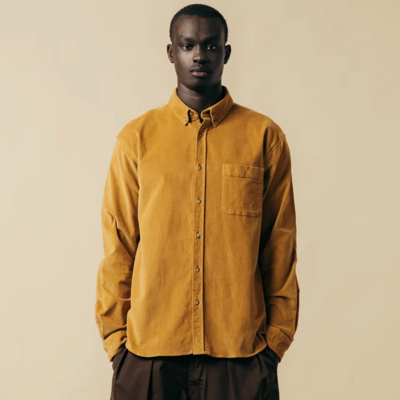 Kestin Raeburn Button Shirt Ochre