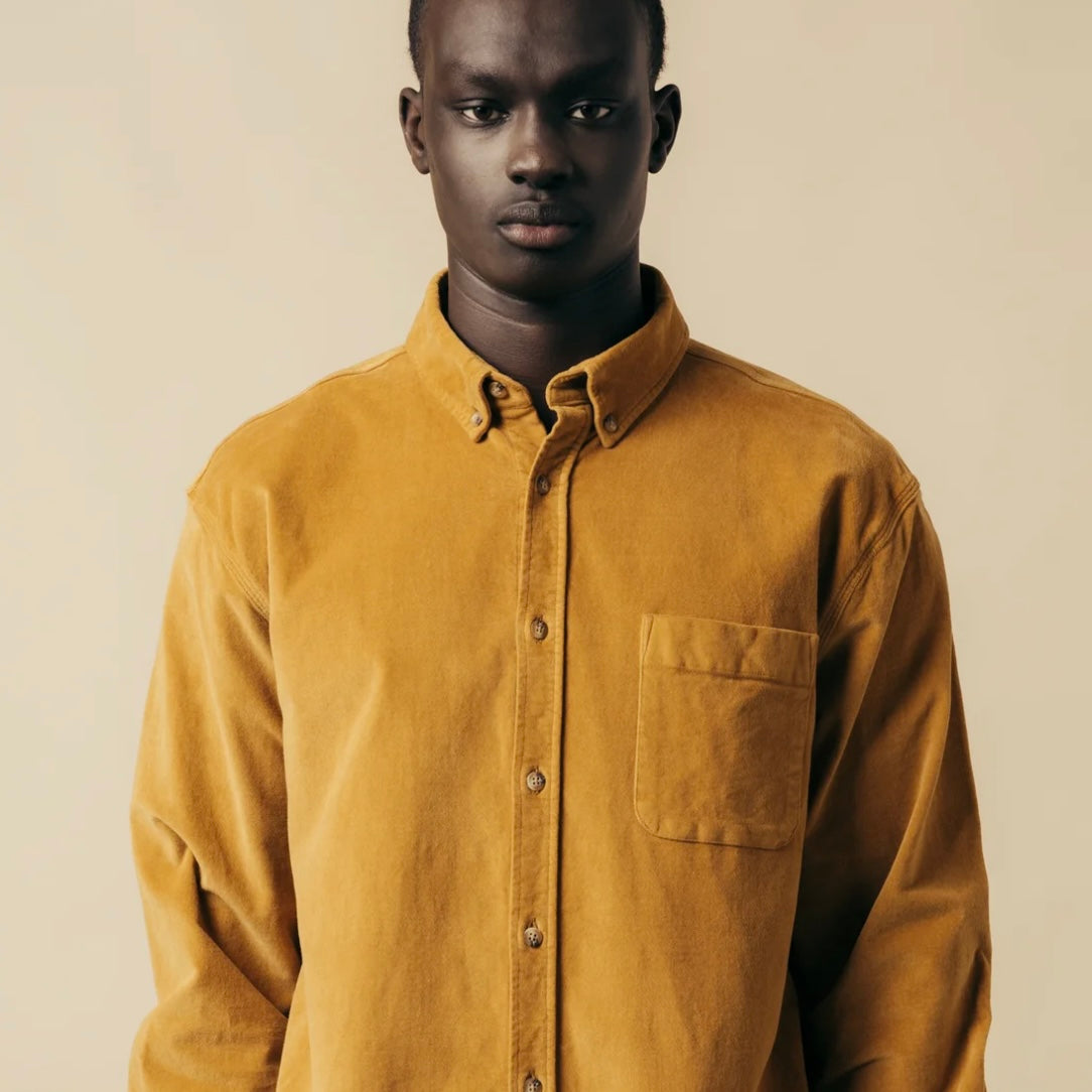 Kestin Raeburn Button Shirt Ochre