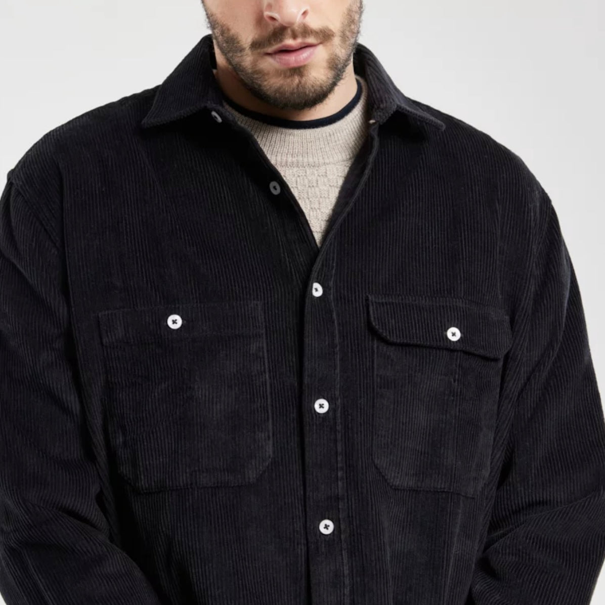 Armor-Lux Corduroy Overshirt Dark Storm