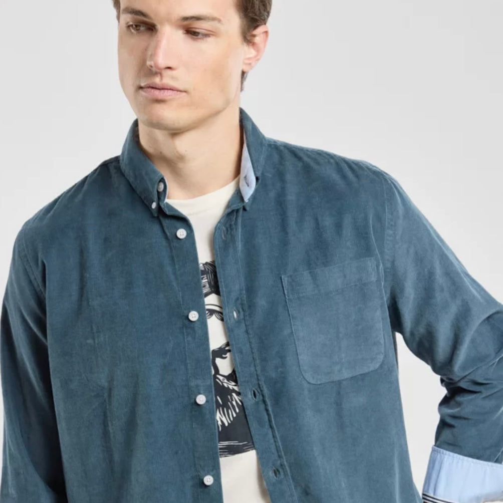 Armor-Lux Corduroy Overshirt Winterblue